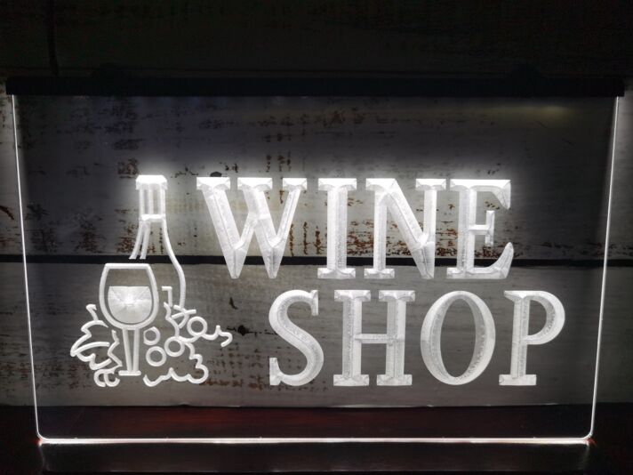 Wine Shop Hanging Neon Sign
