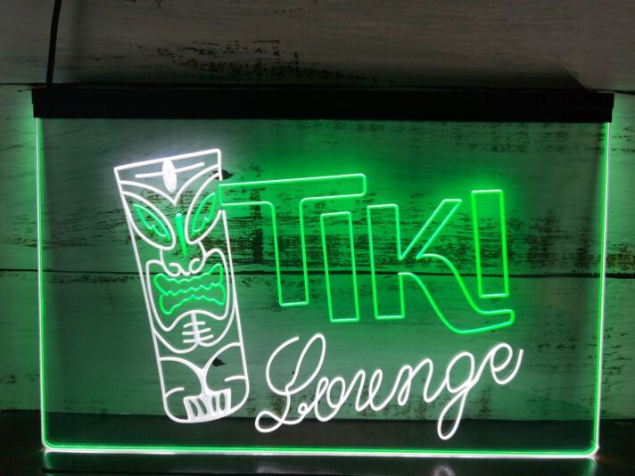 Tiki Lounge Two Tone Hanging Neon Sign