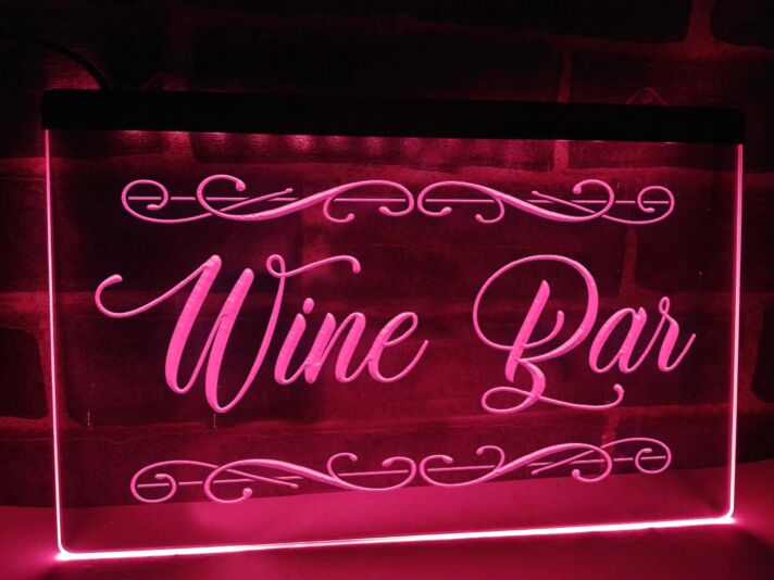 Wine Bar Hanging Neon Sign