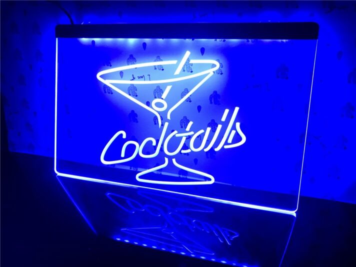 Cocktails Hanging Neon Sign