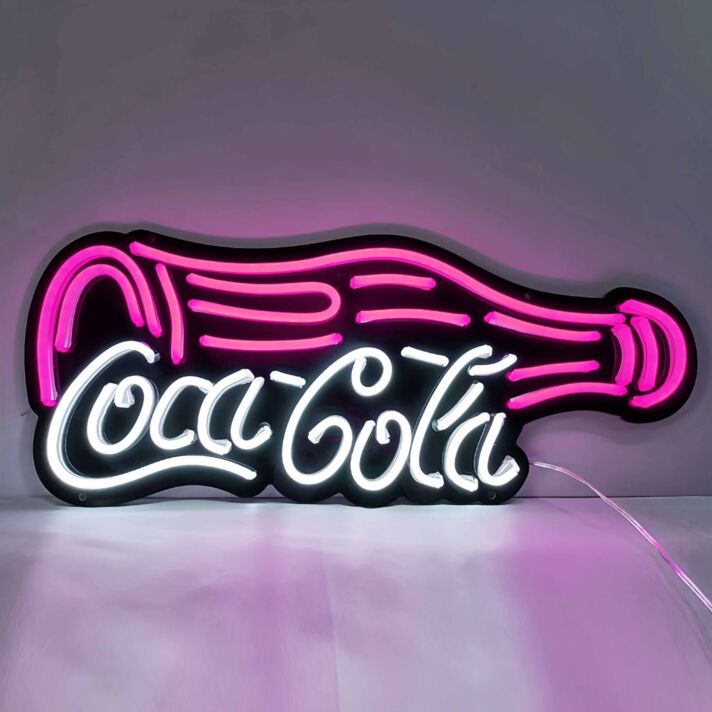 Drink Coke Neon Black Backsplash