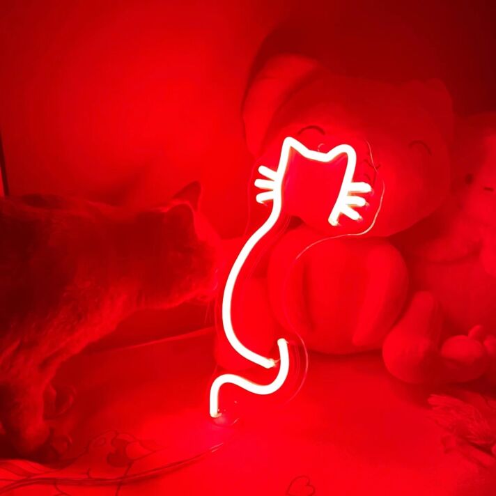 'Cat back' neon sign