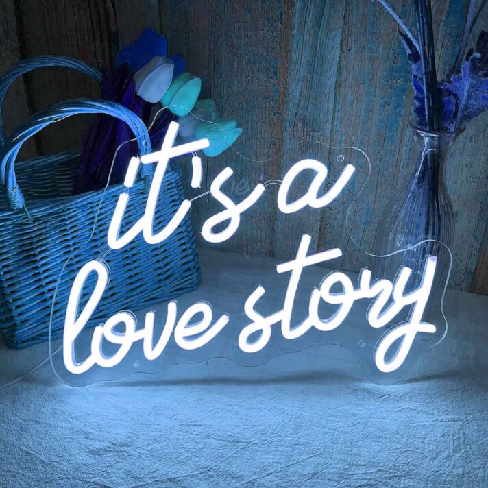 It's a Love Story Wedding Neon Light