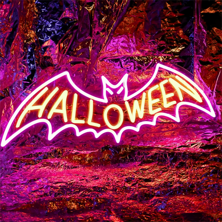 HALLOWEEN Bat Neon Sign