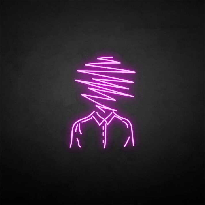 'Line people' neon sign