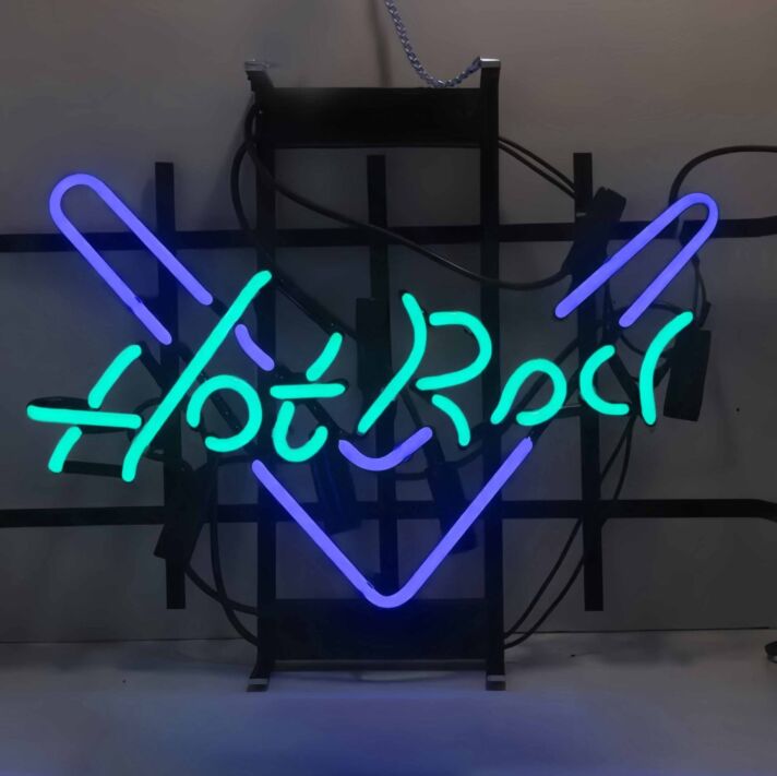 Hot Rock Cool Iron Frame Neon Sign
