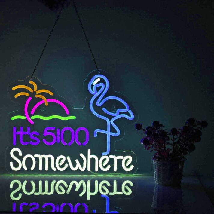 Customize It's 5:00 Somewhere Bar Neon Sign