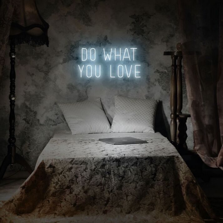 Inspiring Do What You Love Neon Sign for Creative Studios and Workspaces