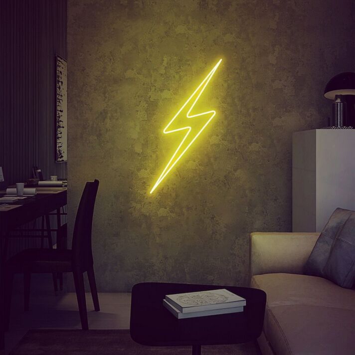 Thunderbolt Lightning Bolt Lightning Strike Neon Sign for Dynamic Ambiances