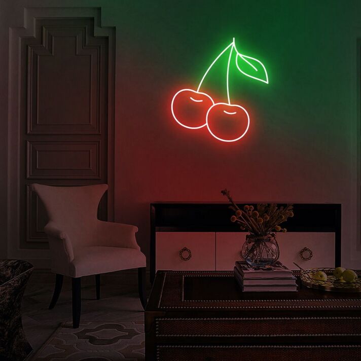 Cherry Neon Sign for Fun and Playful Decor