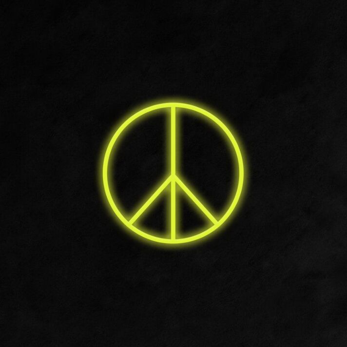 Peace Sign Neon Sign for Positive and Peaceful Spaces