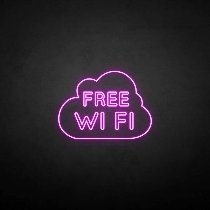 FREE WIFI' neon sign