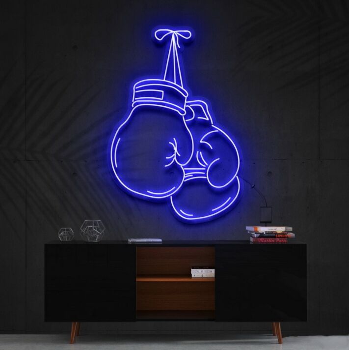 Boxing Gloves Neon Sign for Sports Enthusiasts