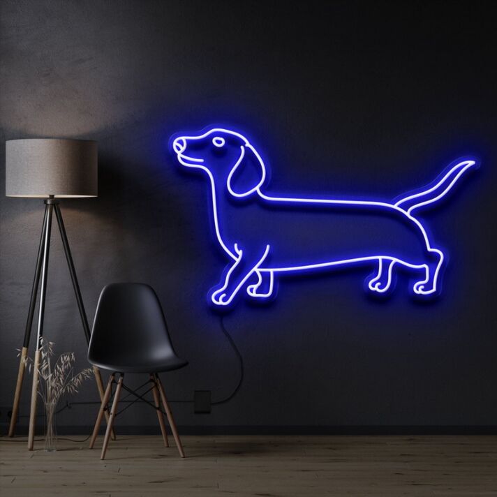 Dachshund Neon Sign for Dog Lovers and Pet Spaces
