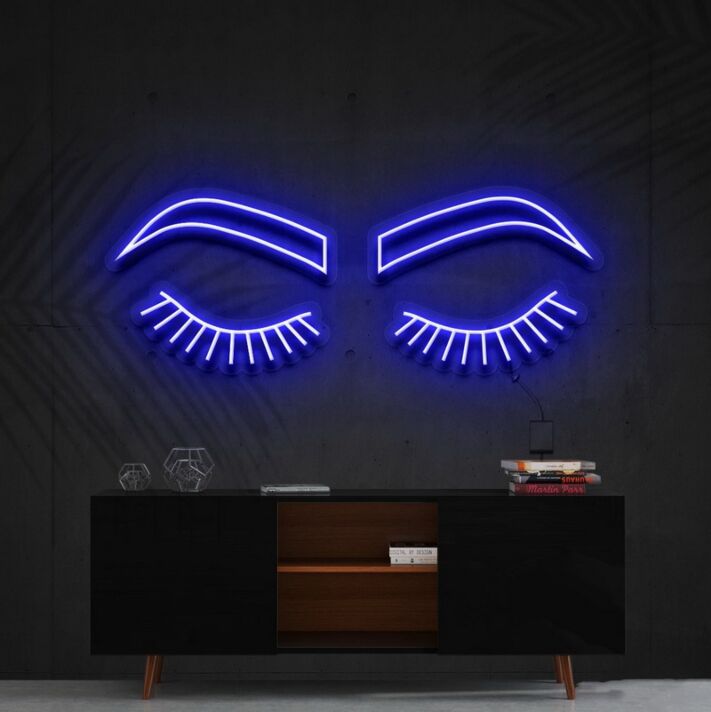 Lashes Brows Neon Sign for Beauty Salons
