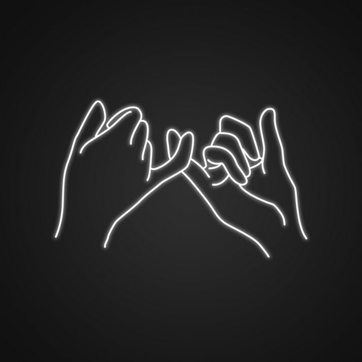 Pinky Promise Neon Sign for Friendship and Positive Spaces