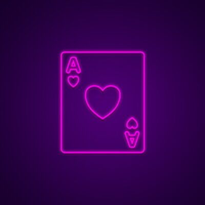 Ace Of Hearts Neon Sign for Romantic and Fun Decor
