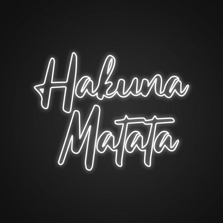 Hakuna Matata Neon Sign for Relaxing and Positive Spaces