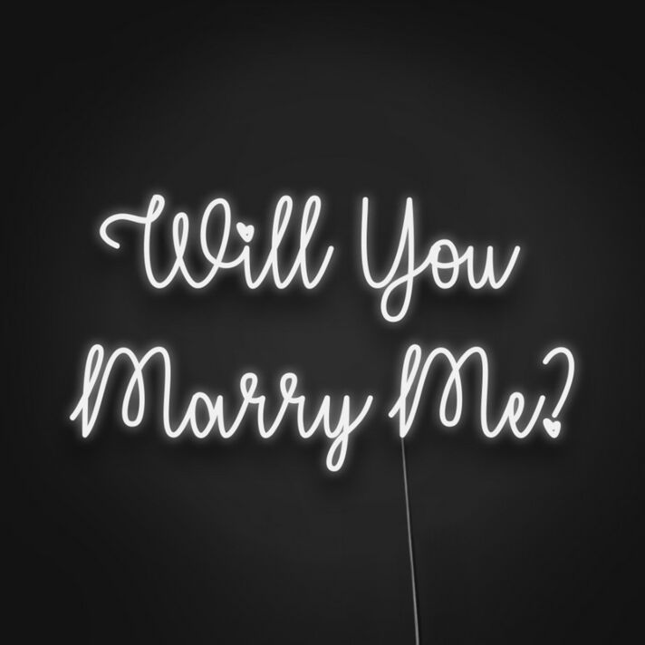 Will You Marry Me Neon Sign for Romantic and Special Proposals