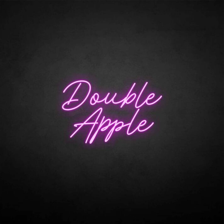 Double apple' neon sign