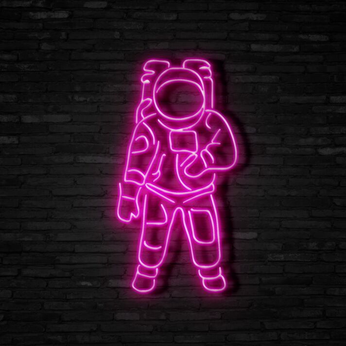 Astronaut Neon Sign for Space and Astronomy Lovers