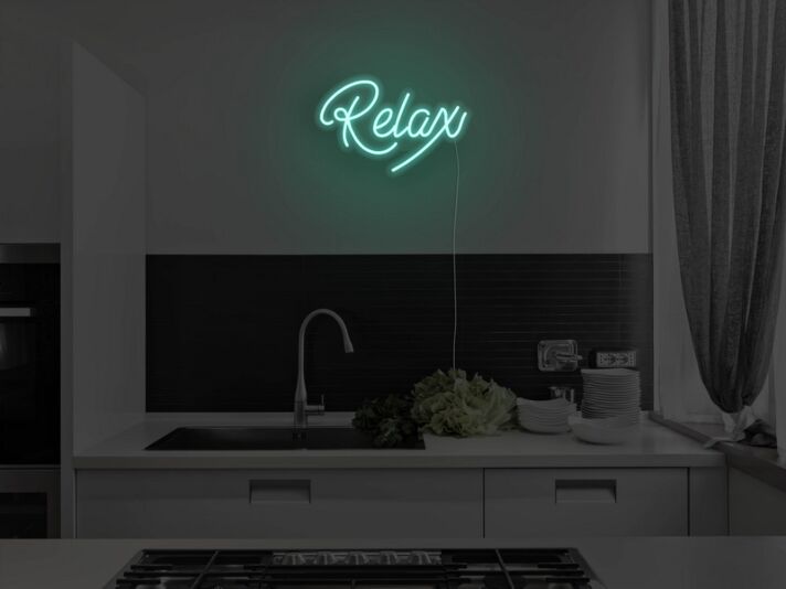 Relax Neon Sign for Calm and Cozy Spaces