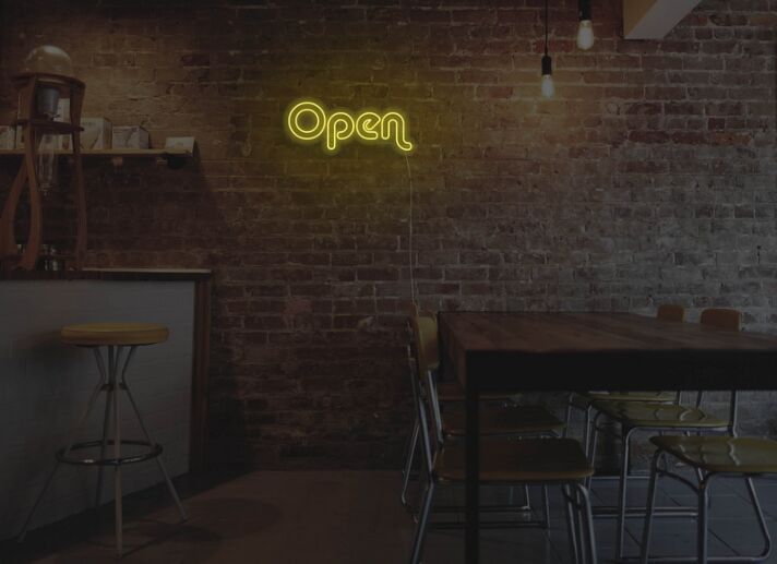 Retro Open Neon Sign for Businesses and Shops