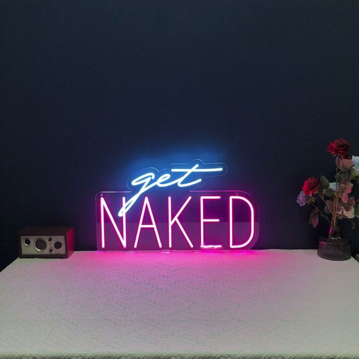 Get Naked Neon Sign for Bold and Playful Spaces