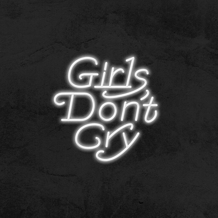 Girls Don't Cry Neon Sign for Positive and Empowering Spaces