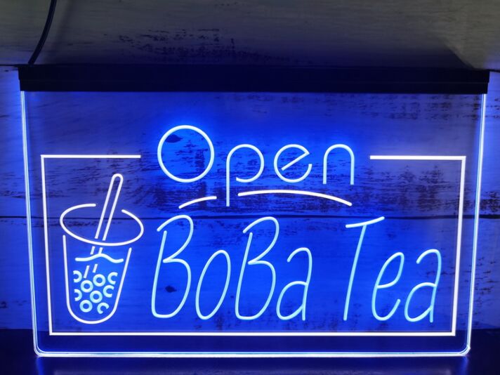 Boba Tea Dual LED Neon Sign for Refreshing and Fun Spaces
