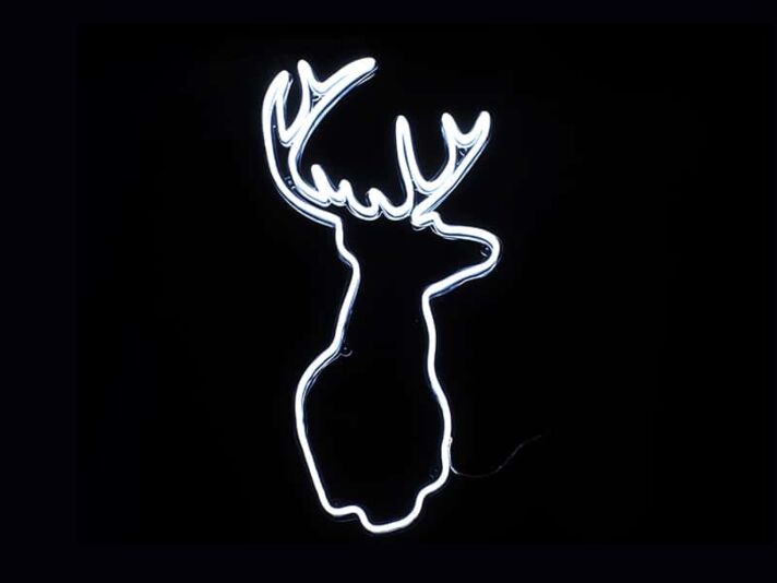 Deer Head Neon Sign for Nature and Rustic Decor