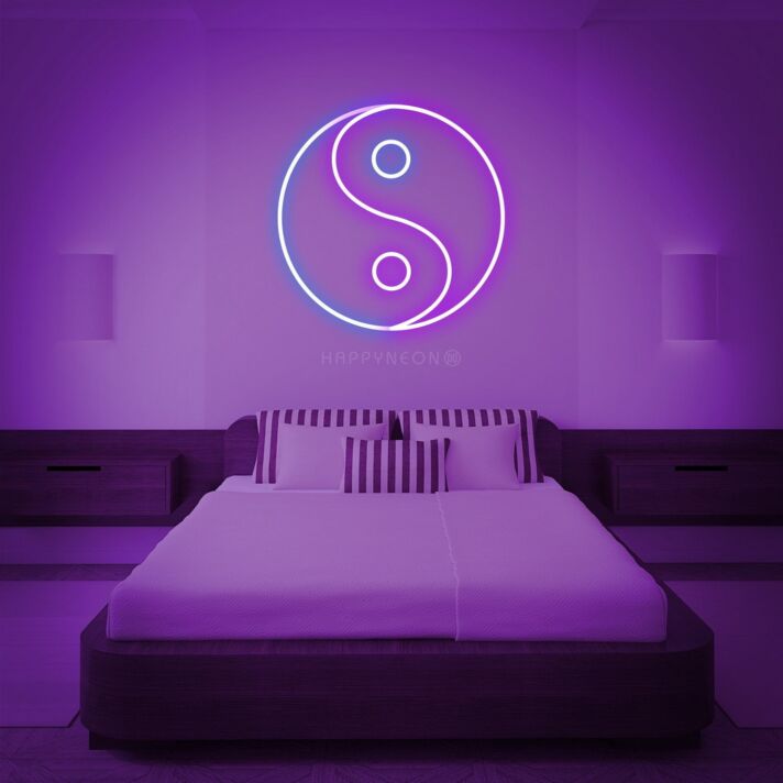 Chinese Element Yin Yang Balance Neon Sign for Cultural and Spiritual Spaces