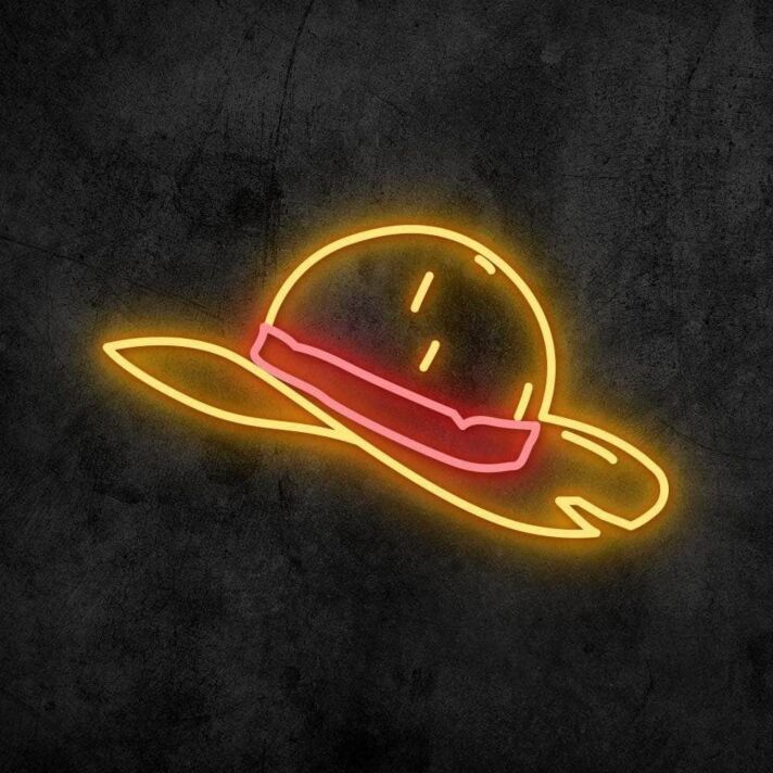 Straw Hat Pirate Neon Sign for Anime Fans