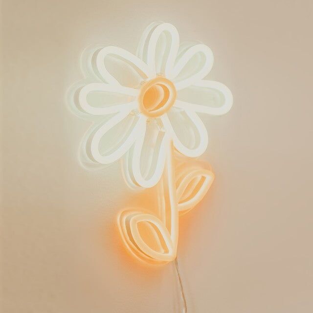 Daisy Neon Sign for Floral and Elegant Decor
