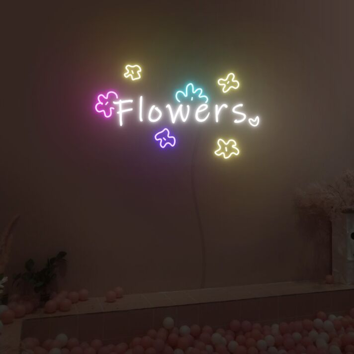 Flowers Neon Sign Fashion Custom Neon Sign Lights Night Lamp LED Neon Sign Light For Home Party