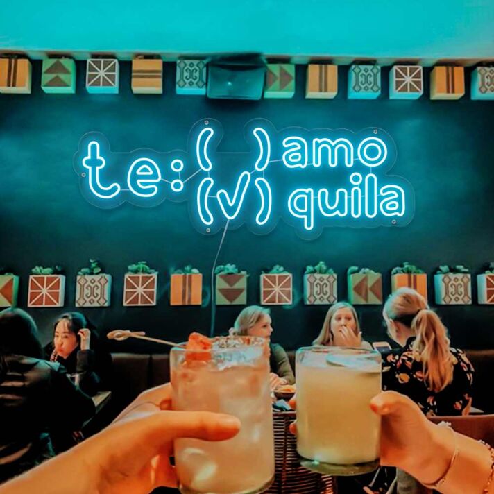 Te Amo Tequila Neon Sign for Fun and Social Spaces