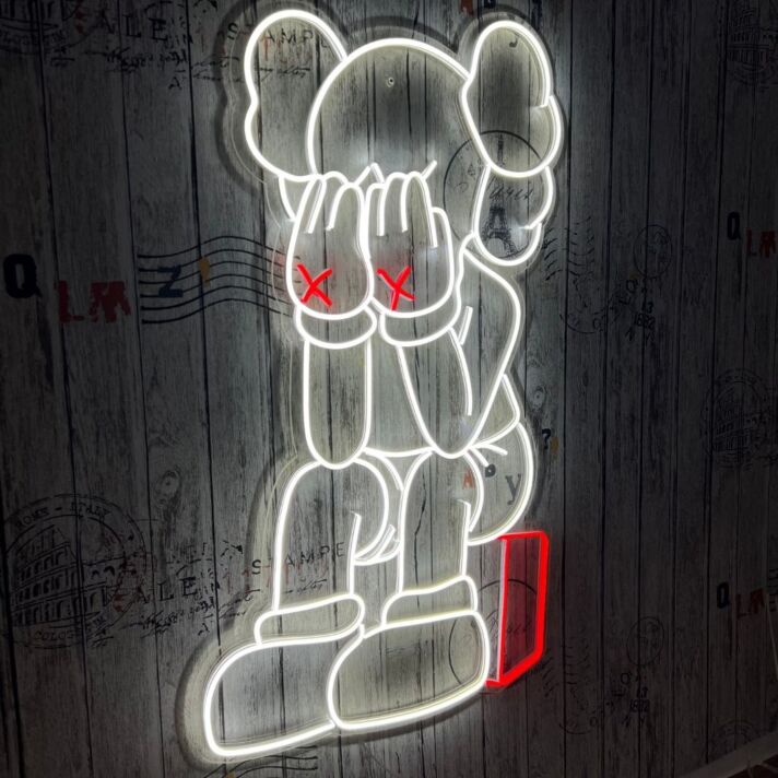Crying Kaws Neon Sign for Artistic and Bold Spaces