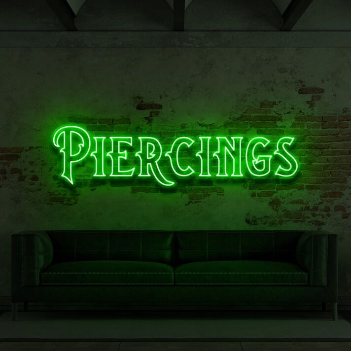 Piercings For Tattoo Studio Neon Sign for Tattoo Studios