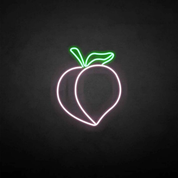 'Peach' neon sign