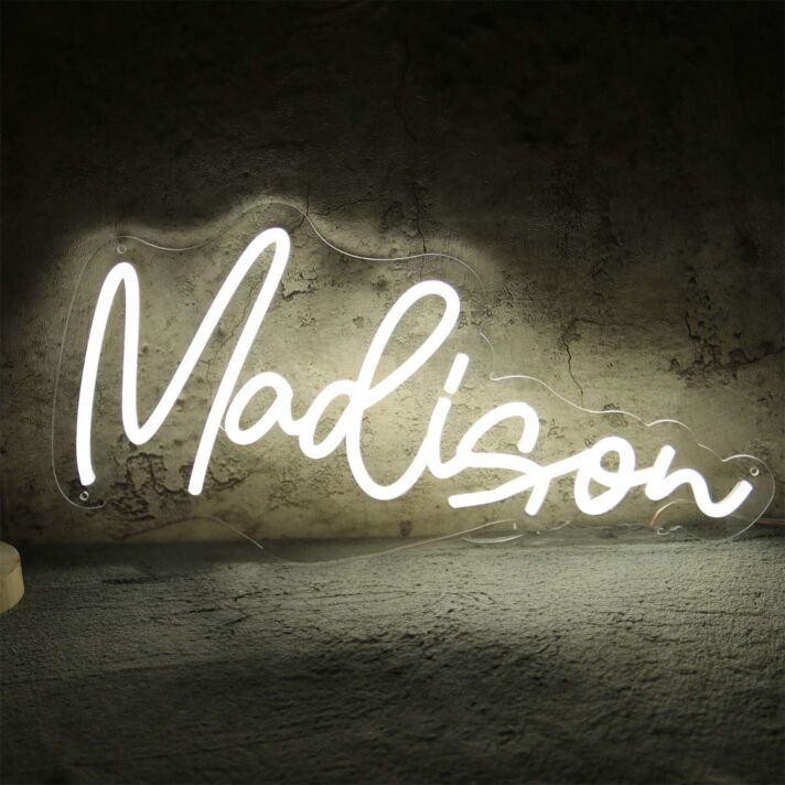 Madison Neon Name Sign for Personalized Decor