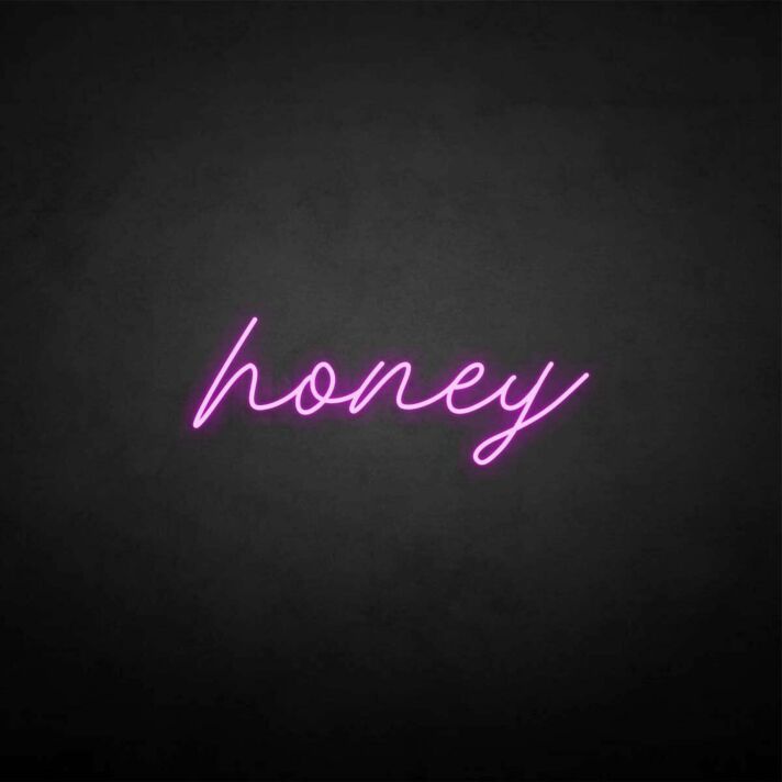 'Honey' neon sign