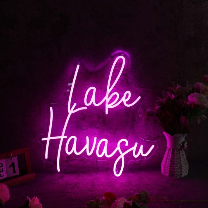 Lake Havasu Pink Neon Sign for City Pride and Cultural Decor