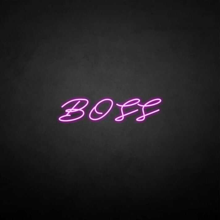 'Boss' neon sign