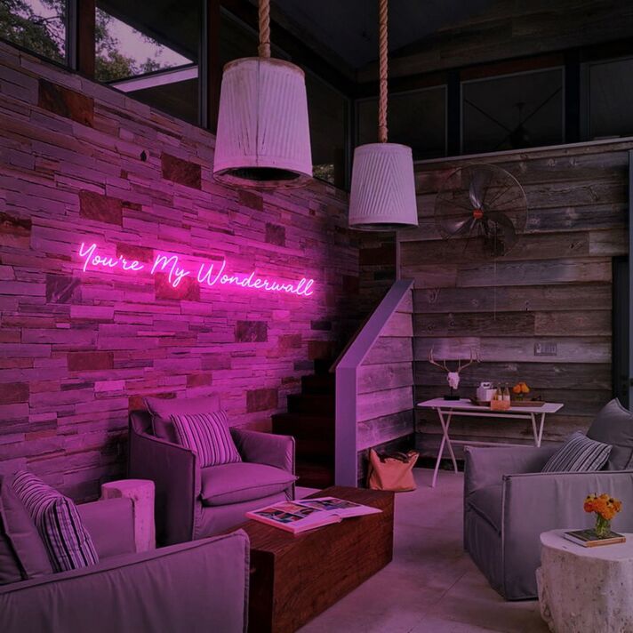 You're My Wonderwall Neon Sign for Romantic and Loving Spaces