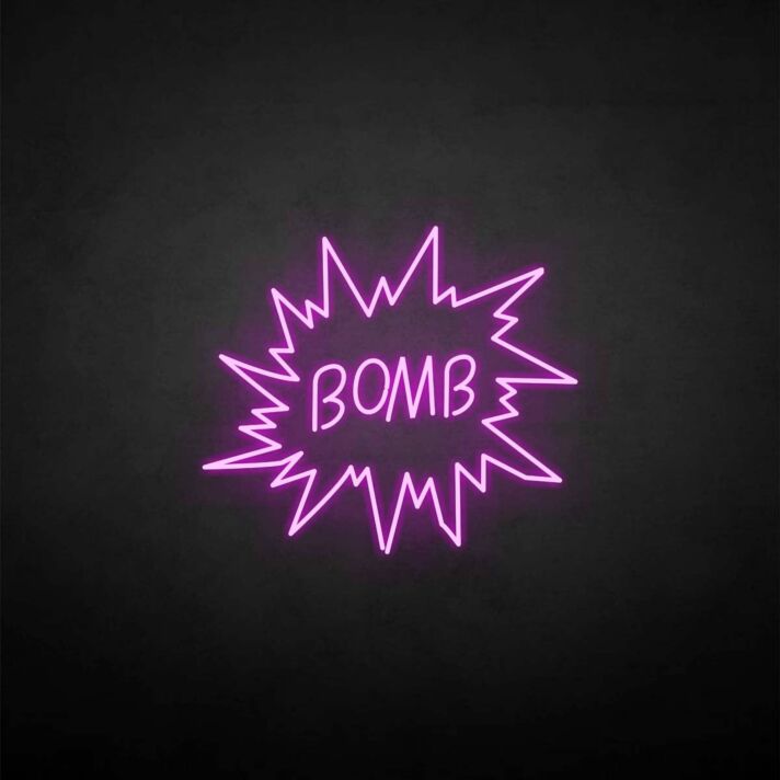 'Bomb' neon sign