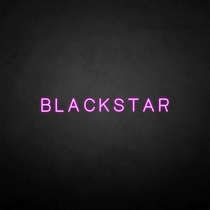 'BLACKSTAR' neon sign