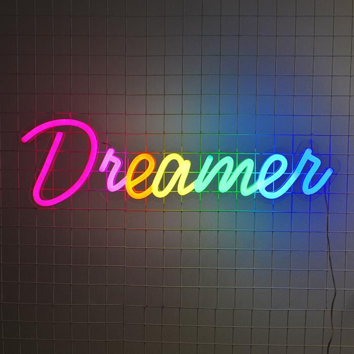 Dreamer Neon Sign adds whimsy to bedroom decor