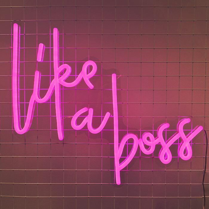 Like A Boss Neon Sign empowers office environments