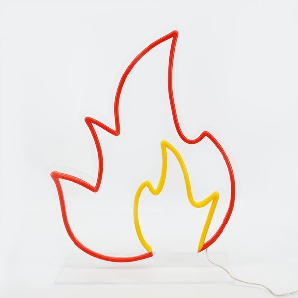 Flames Neon Sign brings energy to man caves and garages