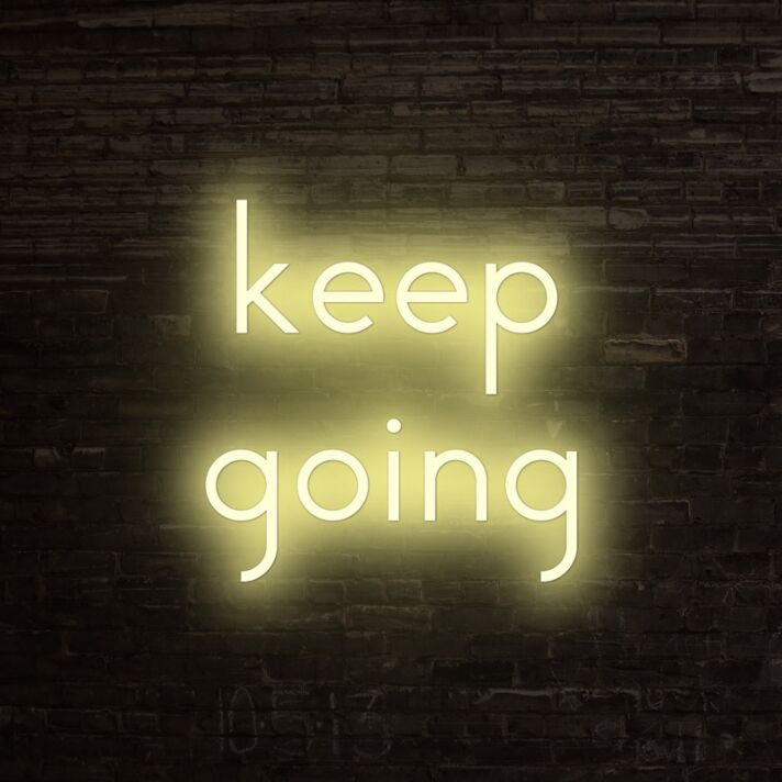 Keep Going Neon Sign perfect for motivational decor